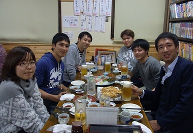 岡山大グループとともに楽しい食事会